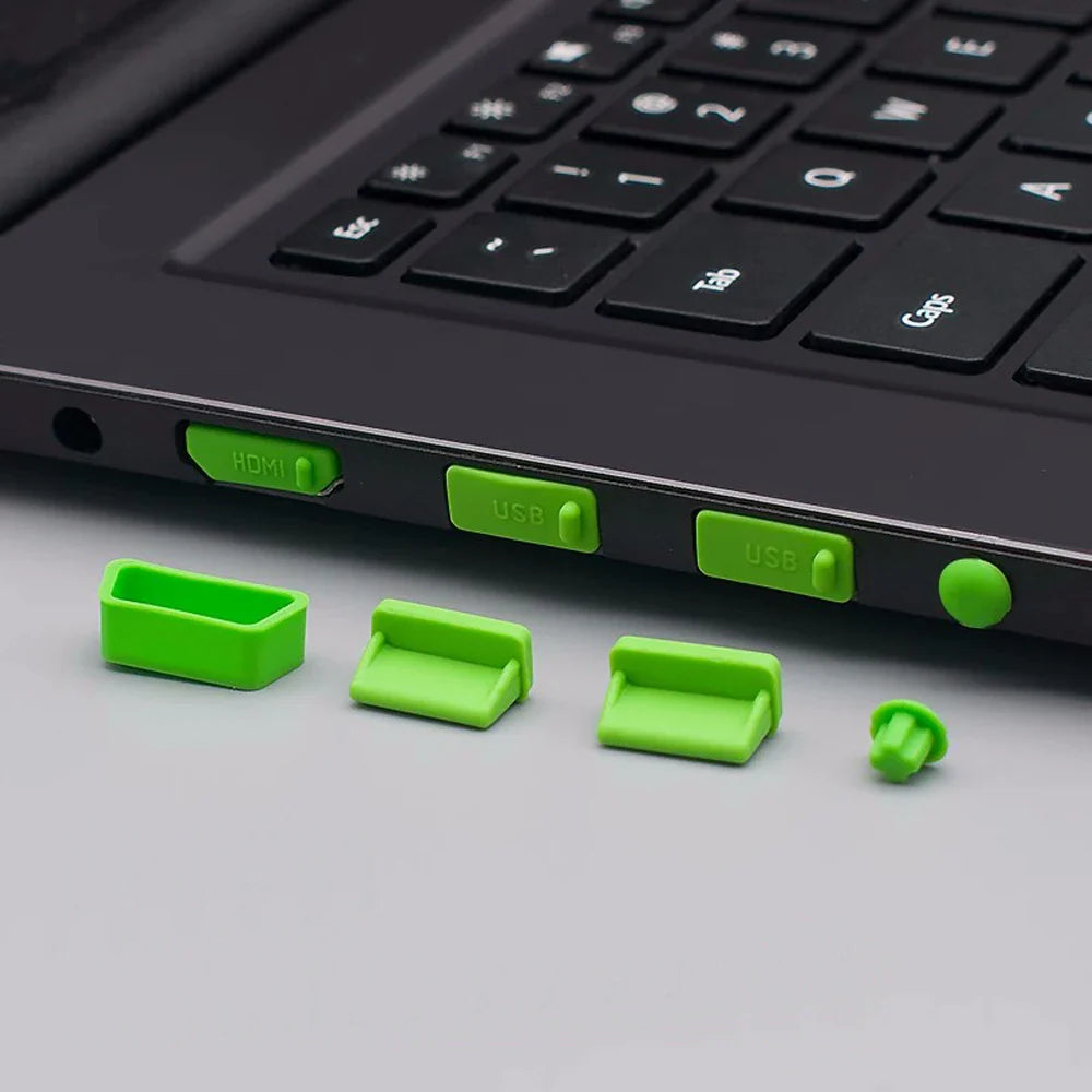 Colorful Silicone Anti-Dust Plugs - Universal Notebook & Laptop Dustproof Stoppers, USB & Computer Interface Waterproof Covers