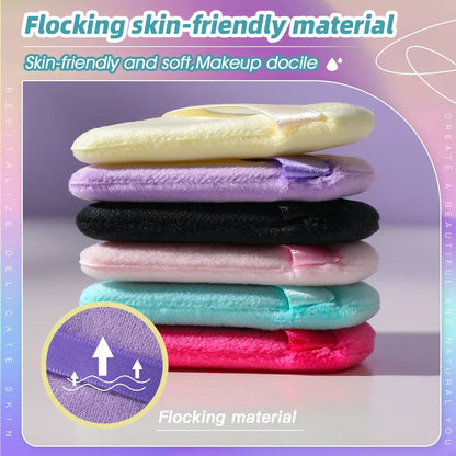 10/20PCS Triangle Velvet Powder Puffs – Mini Face Makeup Sponges, Washable & Lightweight Cosmetic Tools