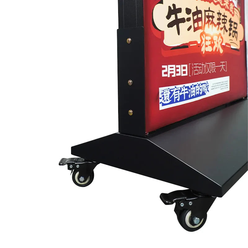 60x120cm Double-Sided LED Fabric Light Box Sign – Large Illuminated Poster Frame for Shop Advertising & Display