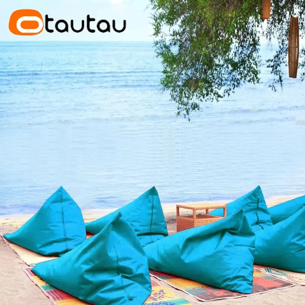 OTAUTAU Rectangular Floating Pool Bean Bag Cover – Waterproof Beach Pillow, Pouf Sofa Bed & Chaise Lounge DD034