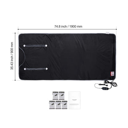 VEVOR Sauna Blanket for Detoxification – Portable Far Infrared Sauna, Adjustable Temperature & Timer for Home Relaxation