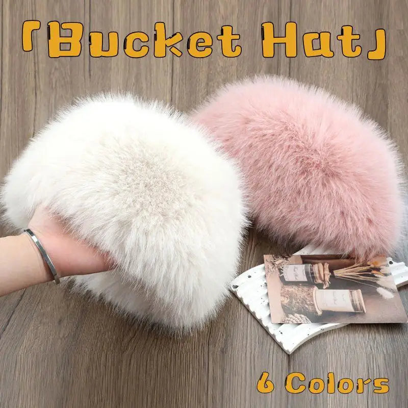 Women’s Winter Fluffy Fur Hat – Thick Warm Faux Fur Ski Cap, Russian Mink Fisherman Style, Windproof