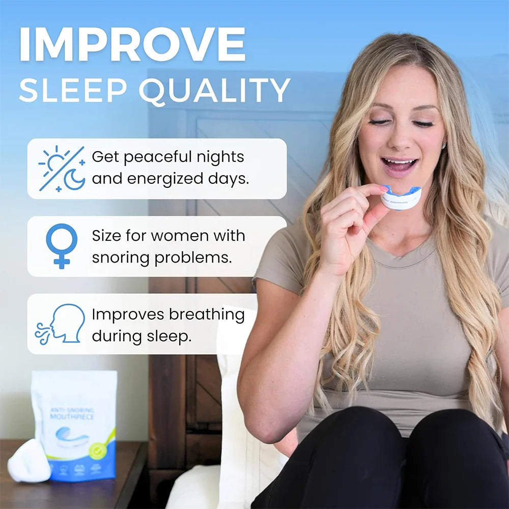 Adjustable Anti-Snoring Mouth Guard – Night Mouthpiece for Bruxism and Sleep Aid Snoring Relief