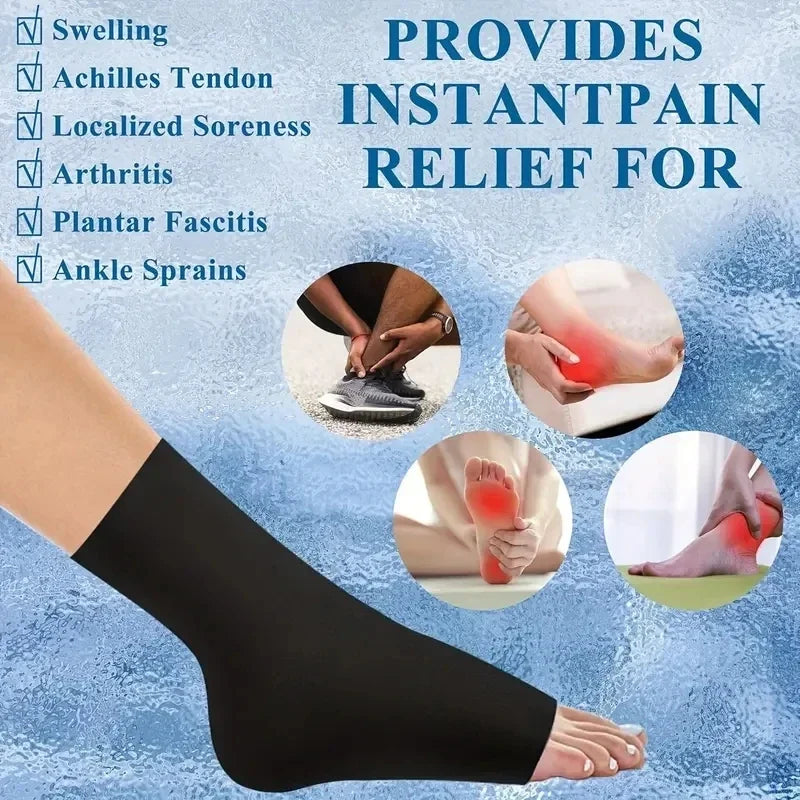 Reusable Gel Ice Pack for Feet — Hot & Cold Therapy for Achilles Tendonitis, Plantar Fasciitis & Swelling