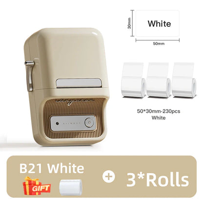 NIIMBOT B21 Portable Thermal Printer – 1500mAh Wireless Sticker Printer with Self-Adhesive Labels for Barcode, Clothing & Jewelry