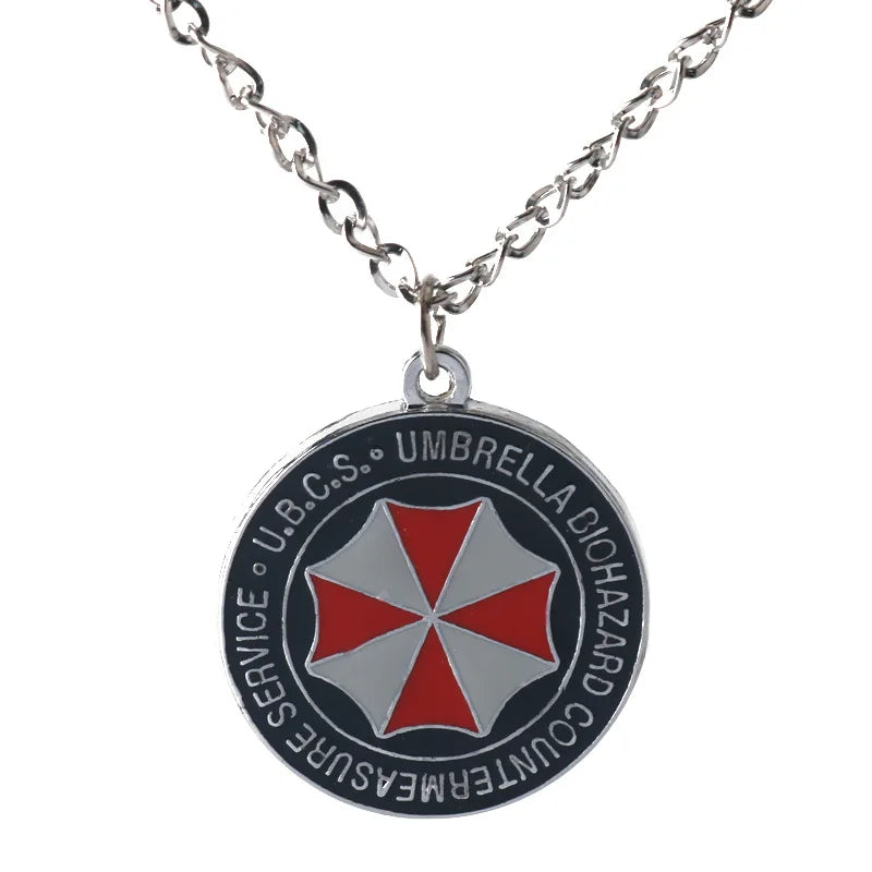 Umbrella Raccoon Logo Keychain Pendant – Metal Necklace Keyring Fashion Bag & Clothing Accessory (2024 New Design)