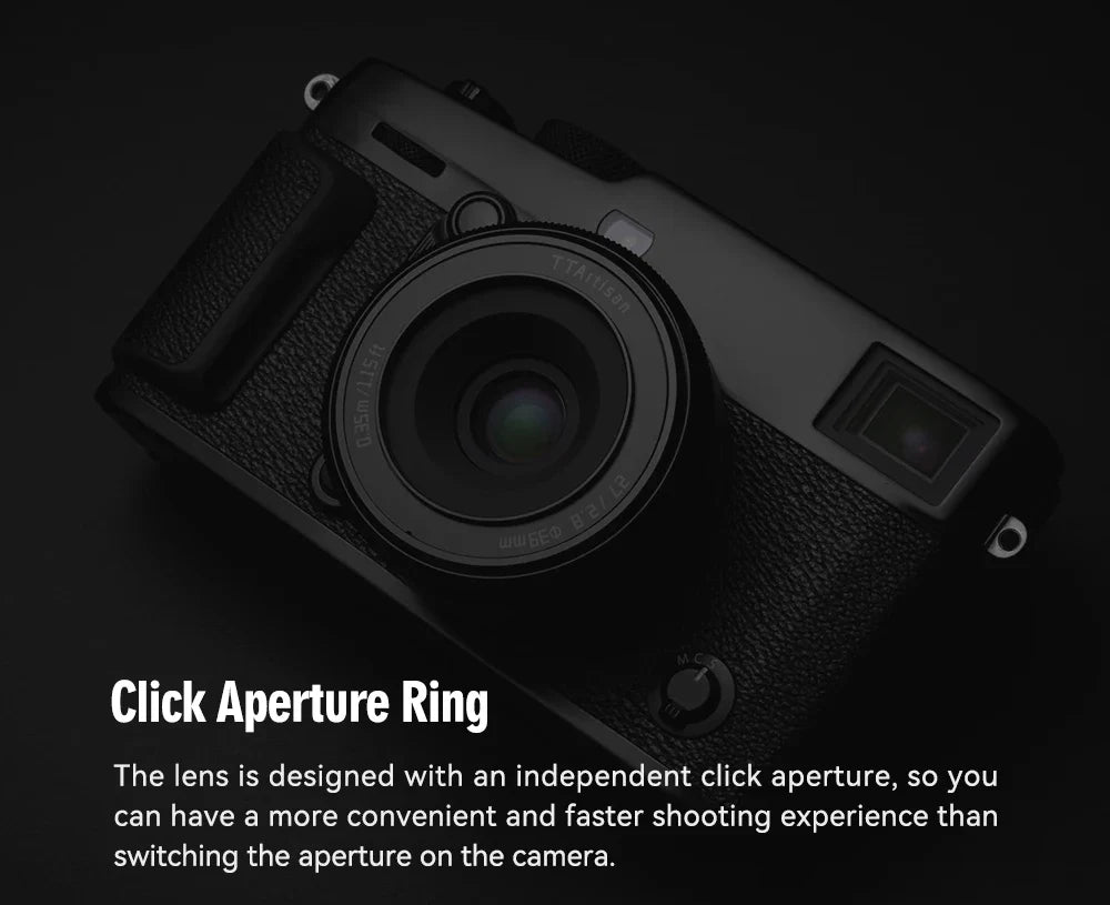 TTArtisan Auto Focus 27mm F2.8 Lens — APS-C STM for Fuji X, Fujifilm XF, Sony E, Nikon Z Mount (XA7, XT100)