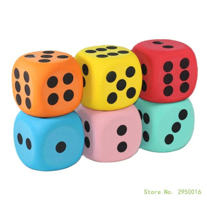 80mm Large Foam Dot Dice – Six-Sided Counting Toy for Kids, Learning Aids for Classroom Math and Board Games