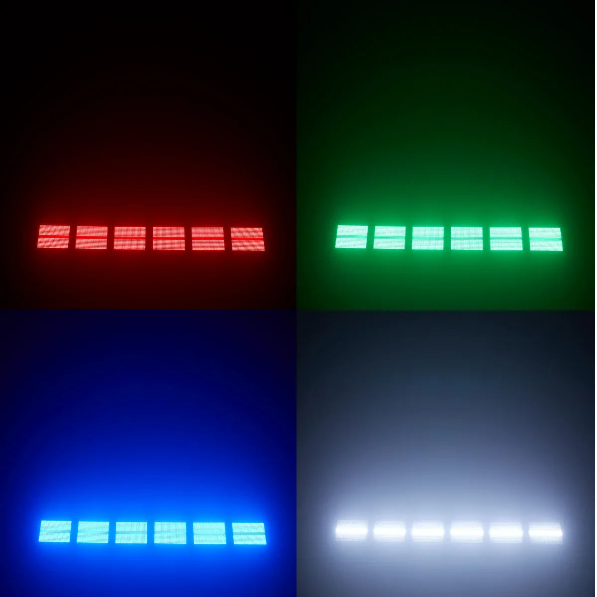 60W Mini LED RGB Strobe Light – 3-in-1 8-Partition + White 8000K DMX DJ Wash Bar for Stage Lighting Effects