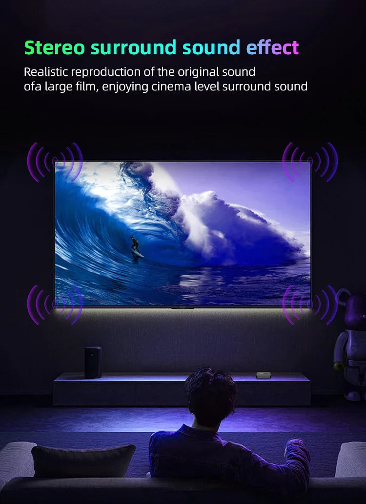 Q10 Android 14 TV Box – Allwinner H313 8K Media Player with 64GB/128GB ROM, Dual WiFi 2.4G&5G, Voice Control Set-Top Box