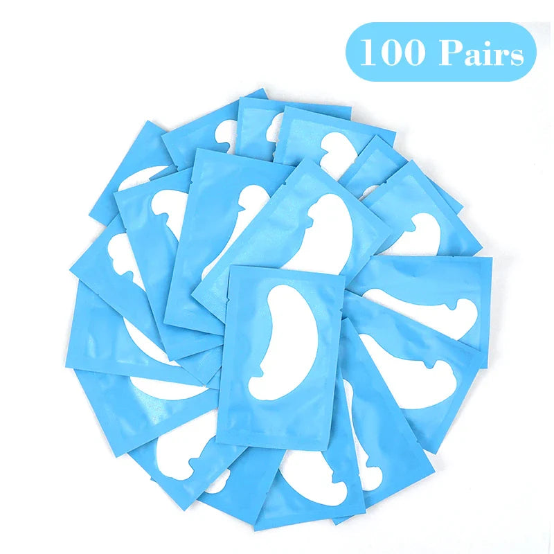 50 Pairs U-Shaped Hydrogel Eye Pads – Eyelash Extension Gel Patches for Lashes & Makeup