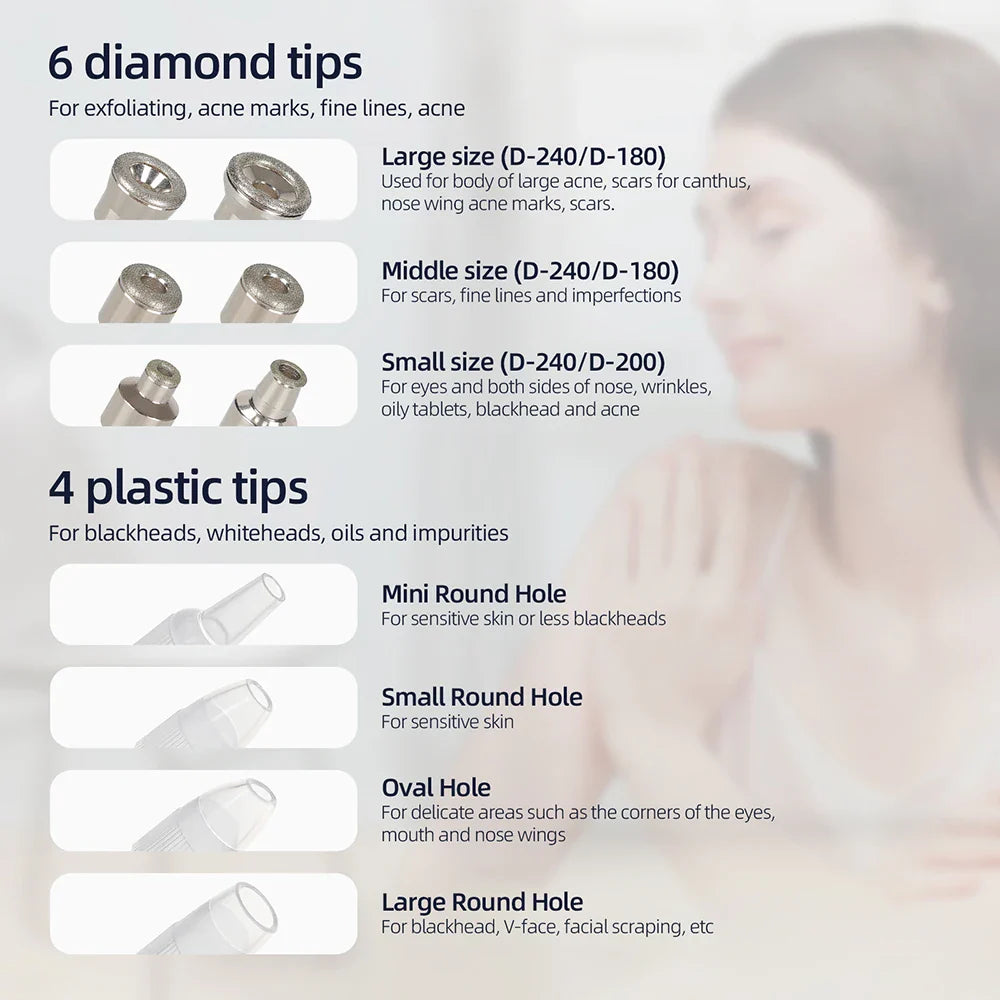 Foreverlily Diamond Facial Peeling Machine – Home Microdermabrasion & Nano Water Spray Exfoliator