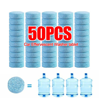 Solid Car Windscreen Cleaner Tablets – Effervescent Auto Wiper Glass Cleaning Concentrate Detergent