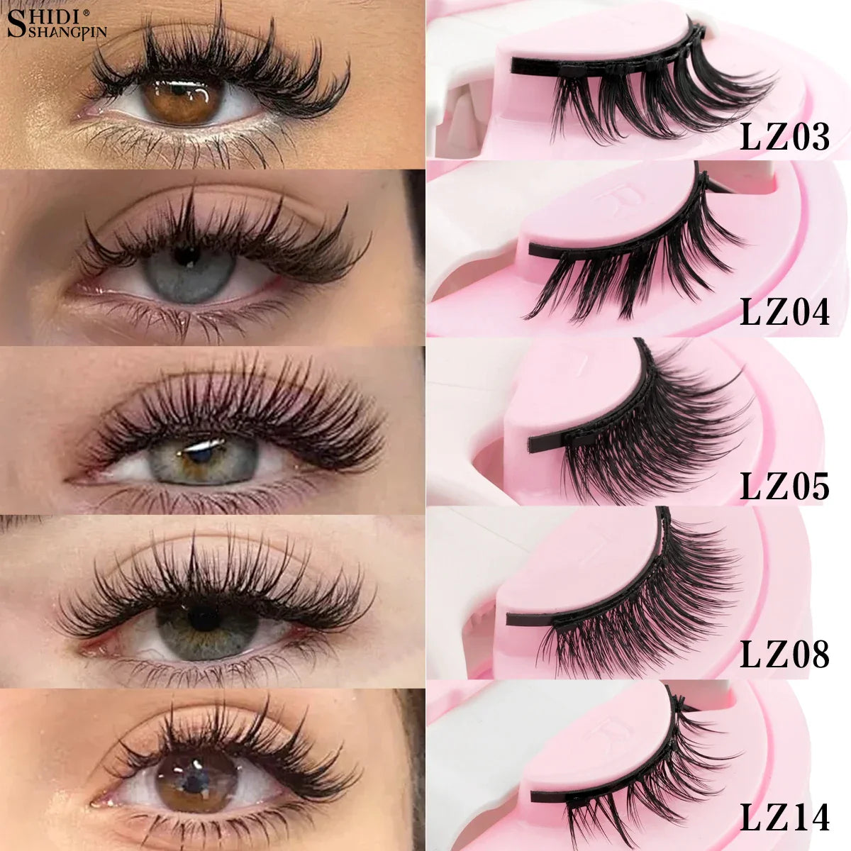 Reusable Magnetic Eyelashes Set – Natural Curly Fluffy False Lashes with Tweezers, No Glue Needed Makeup