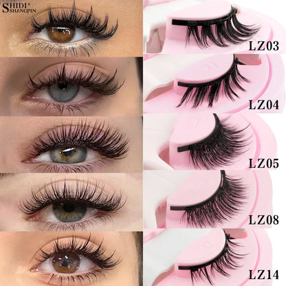 Reusable Magnetic Eyelashes Set – Natural Curly Fluffy False Lashes with Tweezers, No Glue Needed Makeup