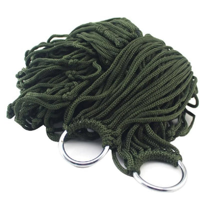 Outdoor Nylon Rope Mesh Hammock - Sleeping Net Bed with Rope for Relaxing Outdoors