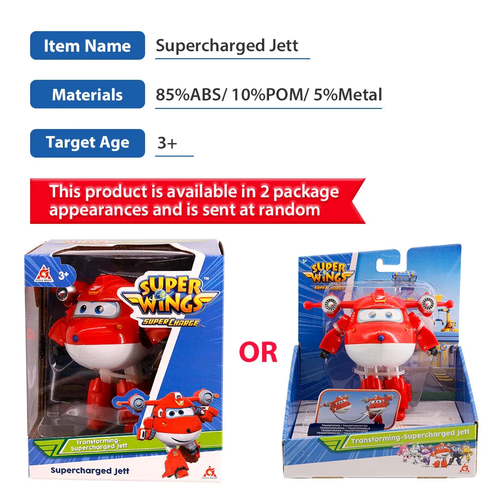Super Wings 5-Inch Transforming Airplane Robot Figures – Jett, Dizzy & Donnie Deformation Action Toys for Kids Gift & Play