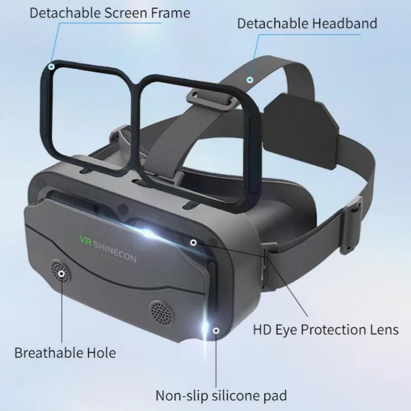 G13 IMAX Giant Screen VR Glasses — 3D Virtual Reality Helmet for 4.7–7" Phones, Game Controller Compatible