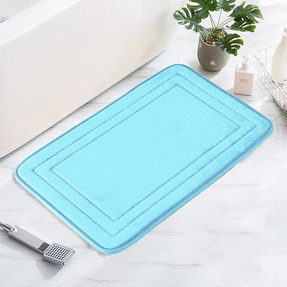Non-Slip Bathroom Mat - Soft, Comfortable Absorbent Floor Carpet, Machine Washable & Quick-Dry Shower Room Doormat
