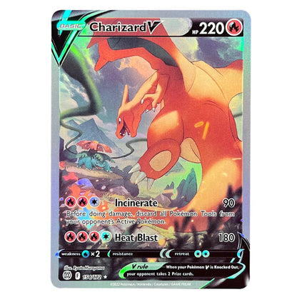 PKM Holographic Trading Cards – Charizard EX, GX, Rainbow Blastoise VMAX, Darkrai VSTAR for Collectors, Battles & Gifts