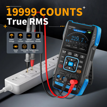 FNIRSI 2C23T / 2C53T 50MHz Handheld 3-in-1 Digital Oscilloscope Multimeter Signal Generator Dual Channel Automotive Diagnostic Tool