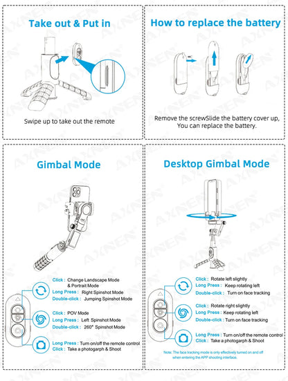 360° Rotation Gimbal Stabilizer & Selfie Stick – Tripod for iPhone & Smartphone Live Photography