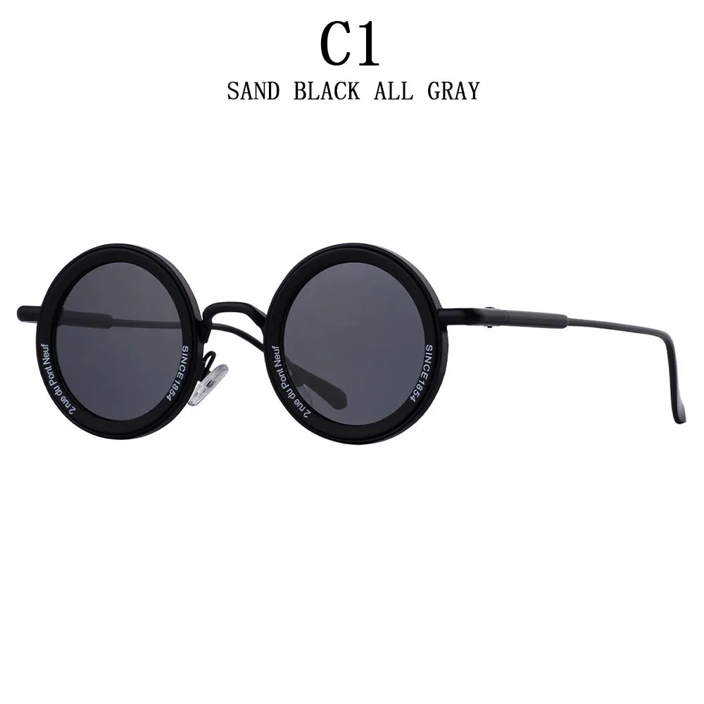 Round Steampunk Sunglasses — Vintage Punk Retro Fashion Glasses for Men & Women