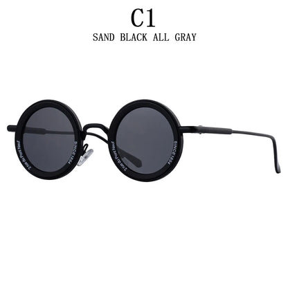Round Steampunk Sunglasses — Vintage Punk Retro Fashion Glasses for Men & Women