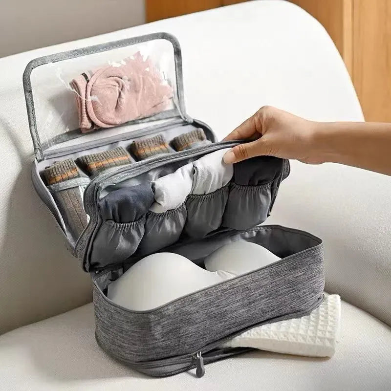 Travel Underwear Organizer: Compact Storage Bag for Bras, Socks, and Accessories - Perfect for Men and Women