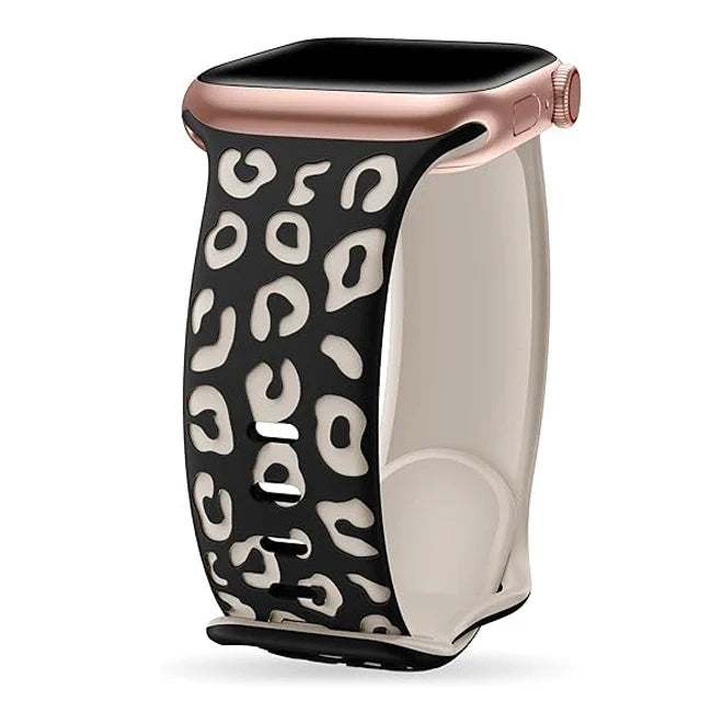 Engraved Silicone Strap for Apple Watch — 40mm-49mm Band Compatible with Series 4-10, SE & Ultra 2