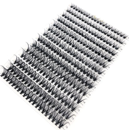 HBZGTLAD 280Pcs 3D Mink Eyelash Clusters Set – Handmade 10D 60D 80D Natural Style False Eyelashes Extension Bundle Pack
