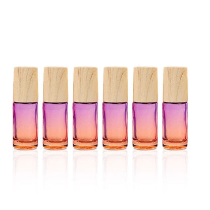 5/10/20/30/50pcs 5ml Glass Roll-On Bottles — Gradient Empty Roller Ball Bottles for Essential Oils & Travel