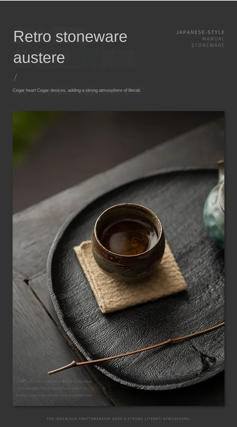 Japanese Handmade Stoneware Tea Cup – Small Kung Fu Single Teacup Vintage Style
