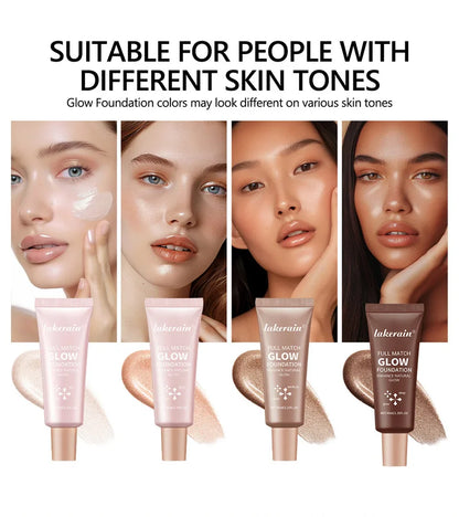 Glow Foundation Illuminator – Lightweight Glotion for Natural Radiance, Moisturizing Multi-Purpose Glow Enhancer & Highlighter