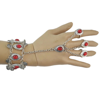 Gypsy Boho Tibetan Turquoise Bracelet for Women & Men – Vintage Elastic Ethnic Bangle Jewelry