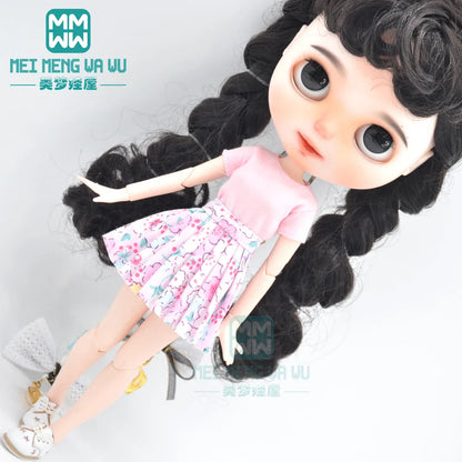 Blythe Doll Accessories Set – Fashion Sweatshirt, Shoe Covers & Sneakers for Blythe & Azone Dolls, Christmas Gift
