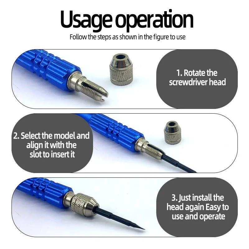 Mobile Phone Repair Tool Kit – Screwdriver, Tablet Battery Disassembly, Screen Opening & Dust Cleaning Set with Small Pentagon Tools