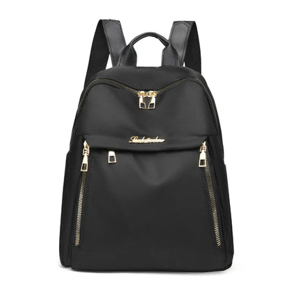 Simple PU Black Large Capacity Backpack - Unisex Travel Bag, Schoolbag for Women, Harajuku High Street Style
