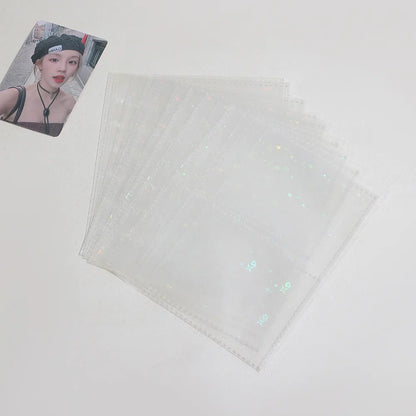 A5/A6/A7 Transparent File Holder Set – 10pcs 6-Hole Loose Leaf PVC Binder for DIY Document Storage