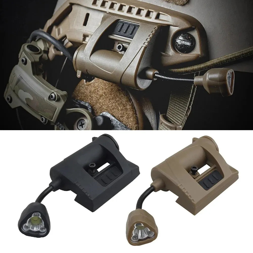 Tactical Helmet Light - 3 Modes LED Flashlight for Outdoor, Night Lighting, Hunting, Military, Cycling & Fishing