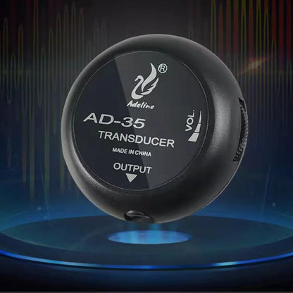 AD-35 Mini Piezo Pickup Transducer – Stick-On Sound Amplifier for Acoustic Guitar, Ukulele, Violin, Cello & Banjo