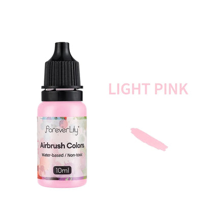 12pcs Airbrush Nail Ink Paint Set – Colorful Nail Polish for Spray Gun, Stencil & Hollow Pattern Art Tools