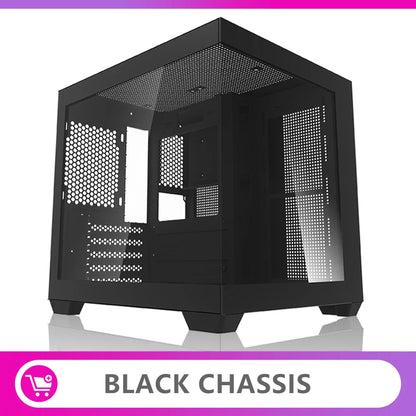 Aigo 275P Gaming PC Case — Sea View M-ATX/ITX Desktop with Double-Sided Tempered Glass