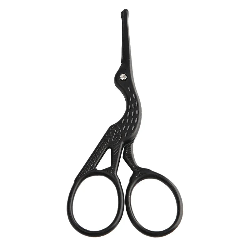 Stainless Steel Small Nail Scissors Eyebrow & Nose Hair Trimmer with Tweezers Manicure Facial Makeup Tool