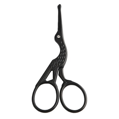 Stainless Steel Small Nail Scissors Eyebrow & Nose Hair Trimmer with Tweezers Manicure Facial Makeup Tool