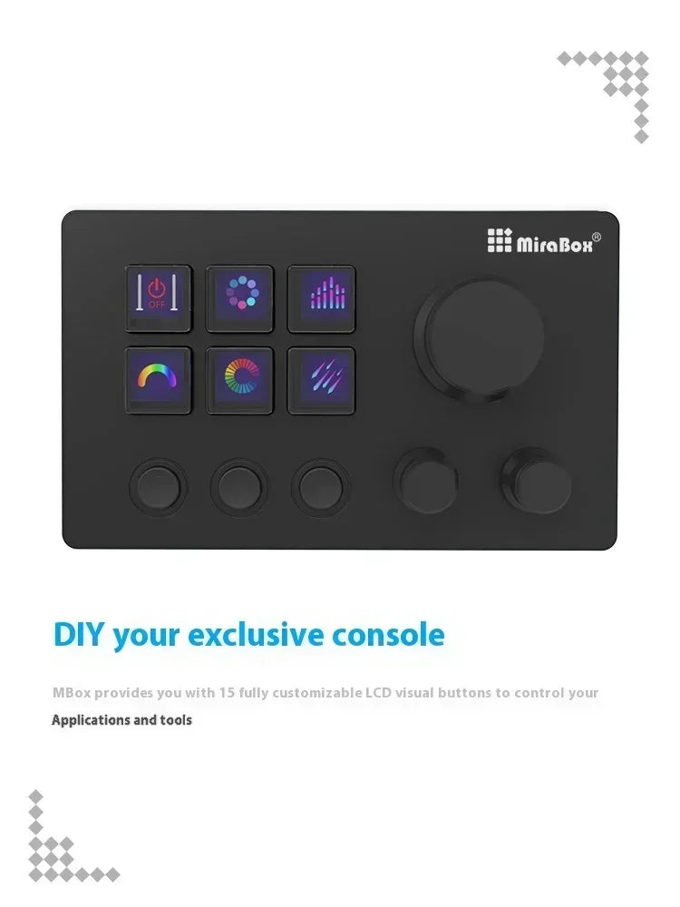 Mirabox N3 Streamdeck Keypad – Custom Macro Mini Keyboard with Screen & Knob Visual Desktop Console