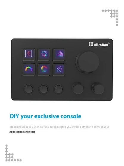 Mirabox N3 Streamdeck Keypad – Custom Macro Mini Keyboard with Screen & Knob Visual Desktop Console
