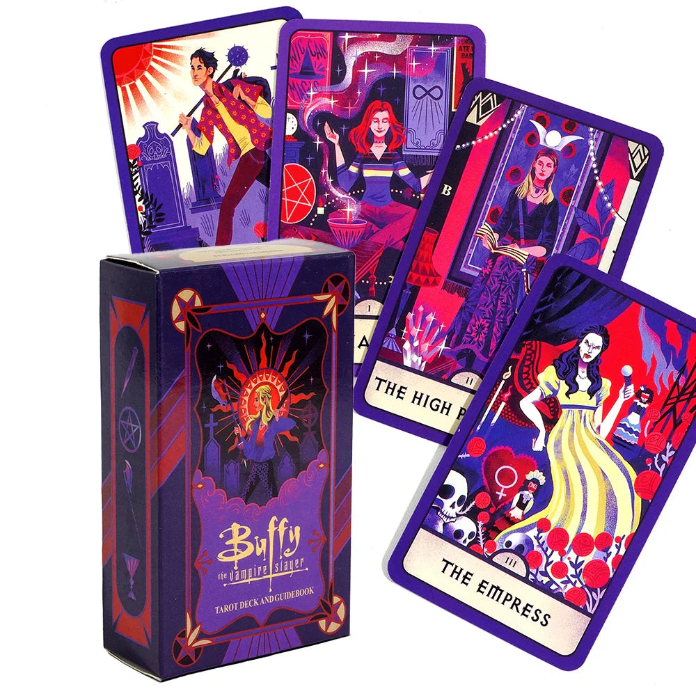 Buffy the Vampire Slayer Tarot Deck – 78 Illustrated Cards for Fortune Telling, Divination & Collectible Game Fans