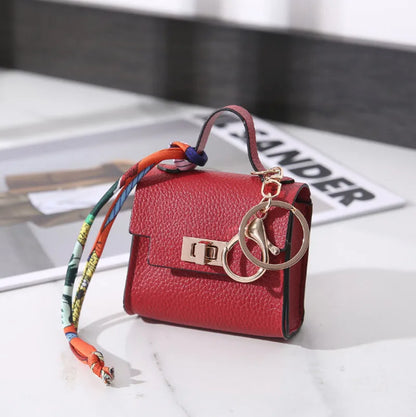 Luxury Mini Headphone Bag - Leather Pendant Case for AirPods, Galaxy Buds & Earbuds