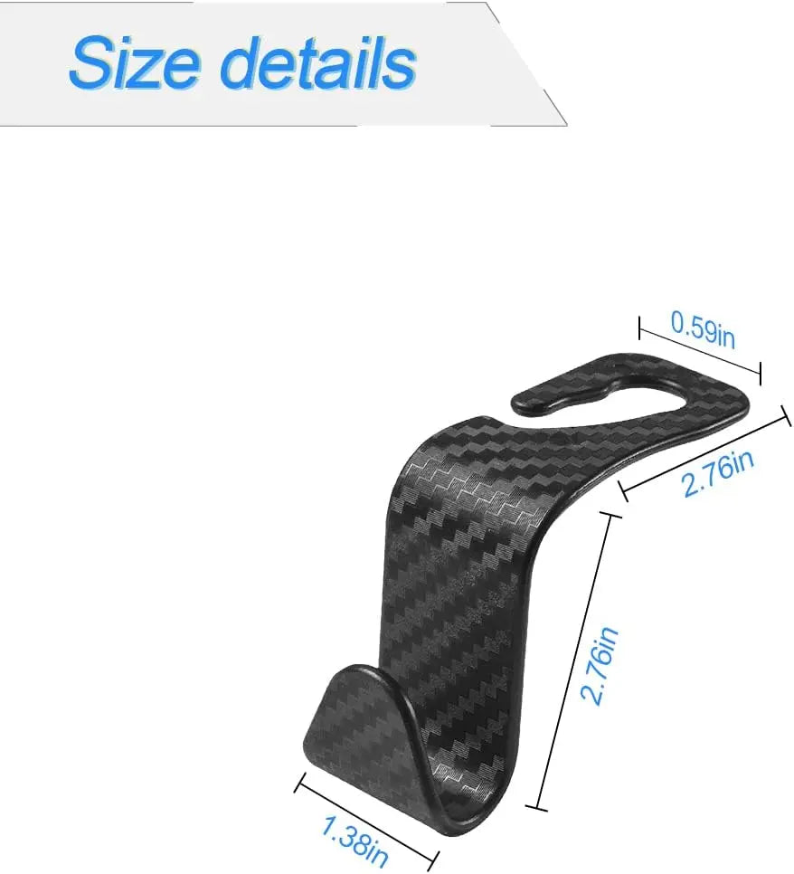 Car Back Seat Hook Phone Holder - Headrest Stand for iPhone, Samsung & All Phones